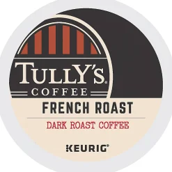 Tully's® Coffee Single-Serve Coffee K-Cup® Pods, French Roast, Carton Of 24