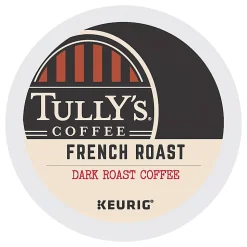 Tully's® Coffee Single-Serve Coffee K-Cup® Pods, French Roast, Carton Of 24