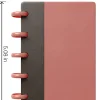 TUL® Mini Discbound Notebook With Soft-Touch Cover, Narrow Ruled, 60 Sheets, 5" x 3-1/2", Pink/Brown