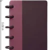 TUL® Mini Discbound Notebook With Soft-Touch Cover, Narrow Ruled, 60 Sheets, 5" x 3-1/2", Purple/Pink