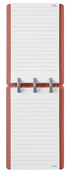 TULĀ® Mini Steno Discbound Notebook With Soft-Touch Cover, Narrow Ruled, 60 Sheets, 5" x 3-1/2", Pink