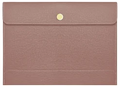 TULâ„¢ Vegan Leather Document Envelope With Snap Closure, Letter Size, Mauve