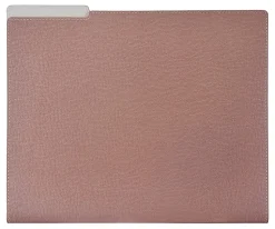 TULâ„¢ Vegan Leather File Folder With Pocket, Letter Size, Mauve