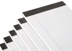 TUL® Writing Pads, Junior Size, Narrow Rule, 50 Sheets Per Pad, White, Pack Of 6 Pads