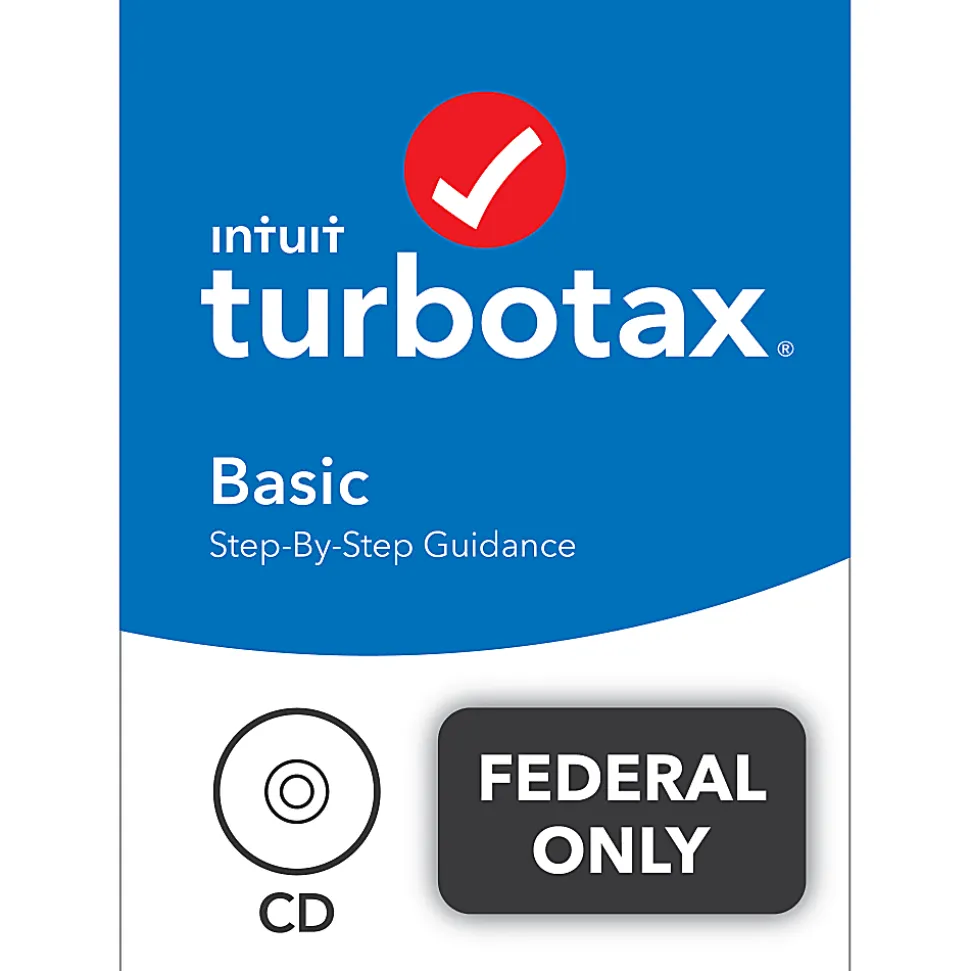TurboTax® Basic 2021 Federal Only + E-File, For PC/Mac, Disc Or Download