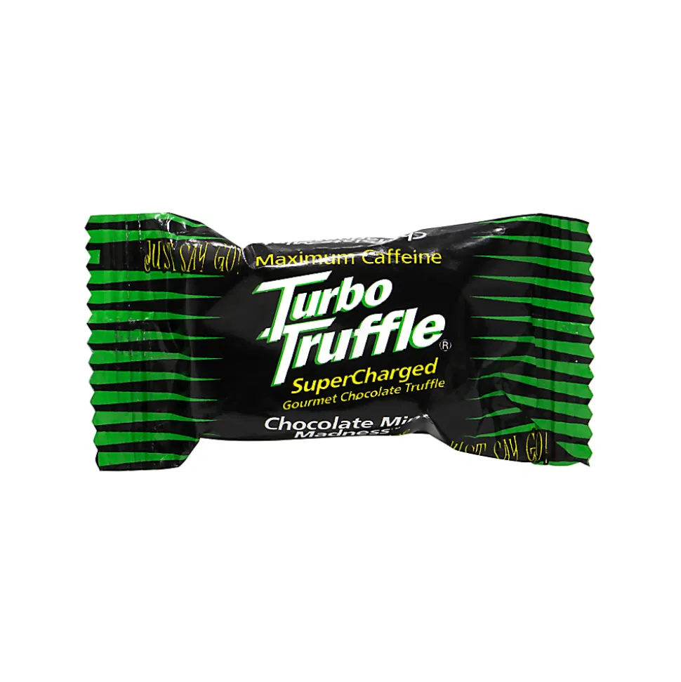 Turbo Truffles Energy Chocolate Mint Madness Truffles, Box Of 50 Truffles