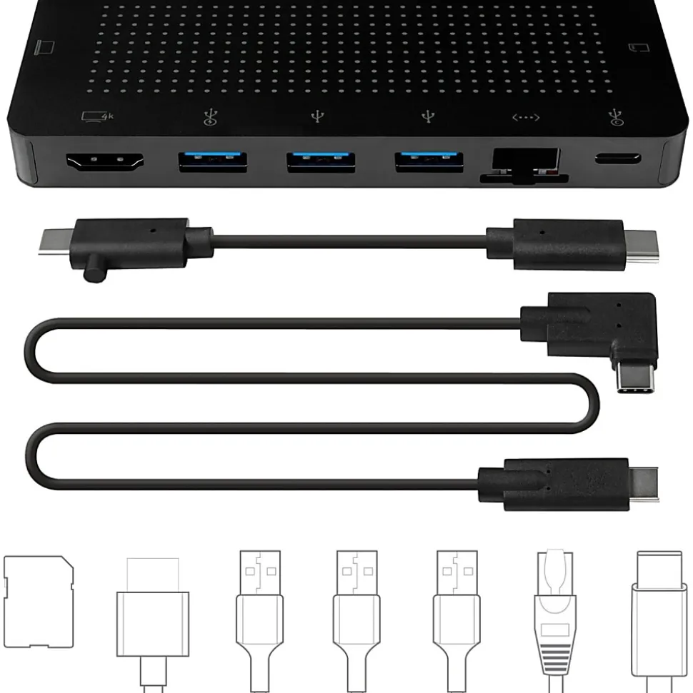 Twelve South StayGo | USB-C Hub - 85 W - USB Type C - 5 x USB Ports - 3 x USB 3.0 - Network (RJ-45) - HDMI - Wired