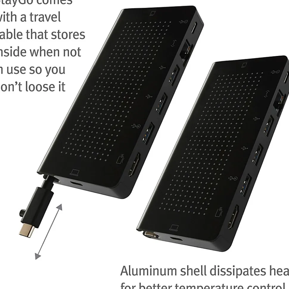 Twelve South StayGo | USB-C Hub - 85 W - USB Type C - 5 x USB Ports - 3 x USB 3.0 - Network (RJ-45) - HDMI - Wired