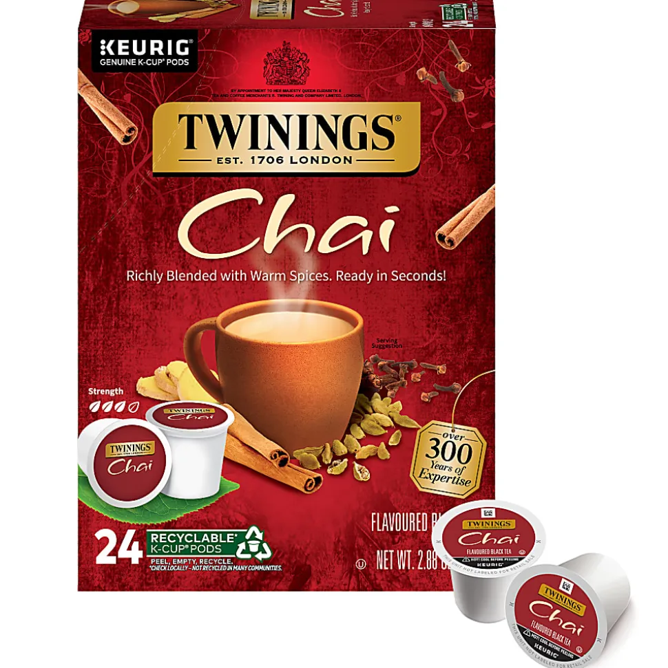Twinings® Chai Tea Keurig® K-Cup® Pods, 0.11 Oz, 24/Box