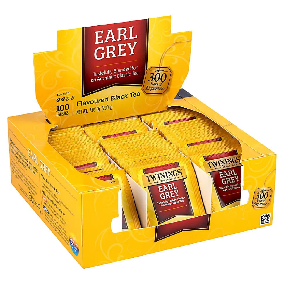 Twinings Earl Grey Black Tea Bags, Pack Of 100 Bags