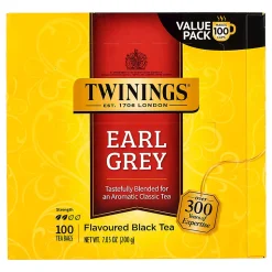 Twinings Earl Grey Black Tea Bags, Pack Of 100 Bags