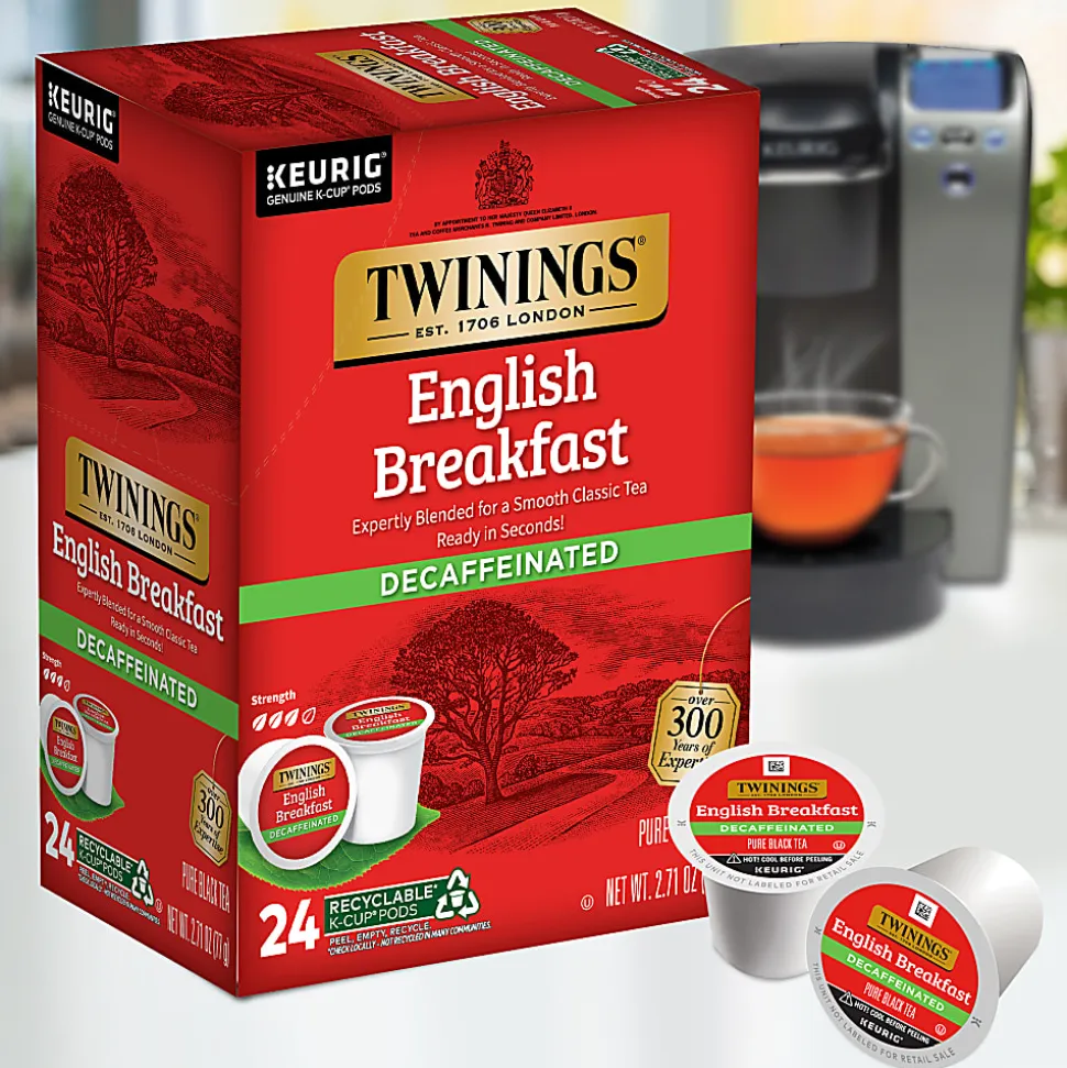 Twinings® English Breakfast Decaf Tea, Keurig® K-Cup® Pods, 24/Box