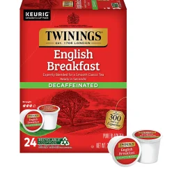 Twinings® English Breakfast Decaf Tea, Keurig® K-Cup® Pods, 24/Box