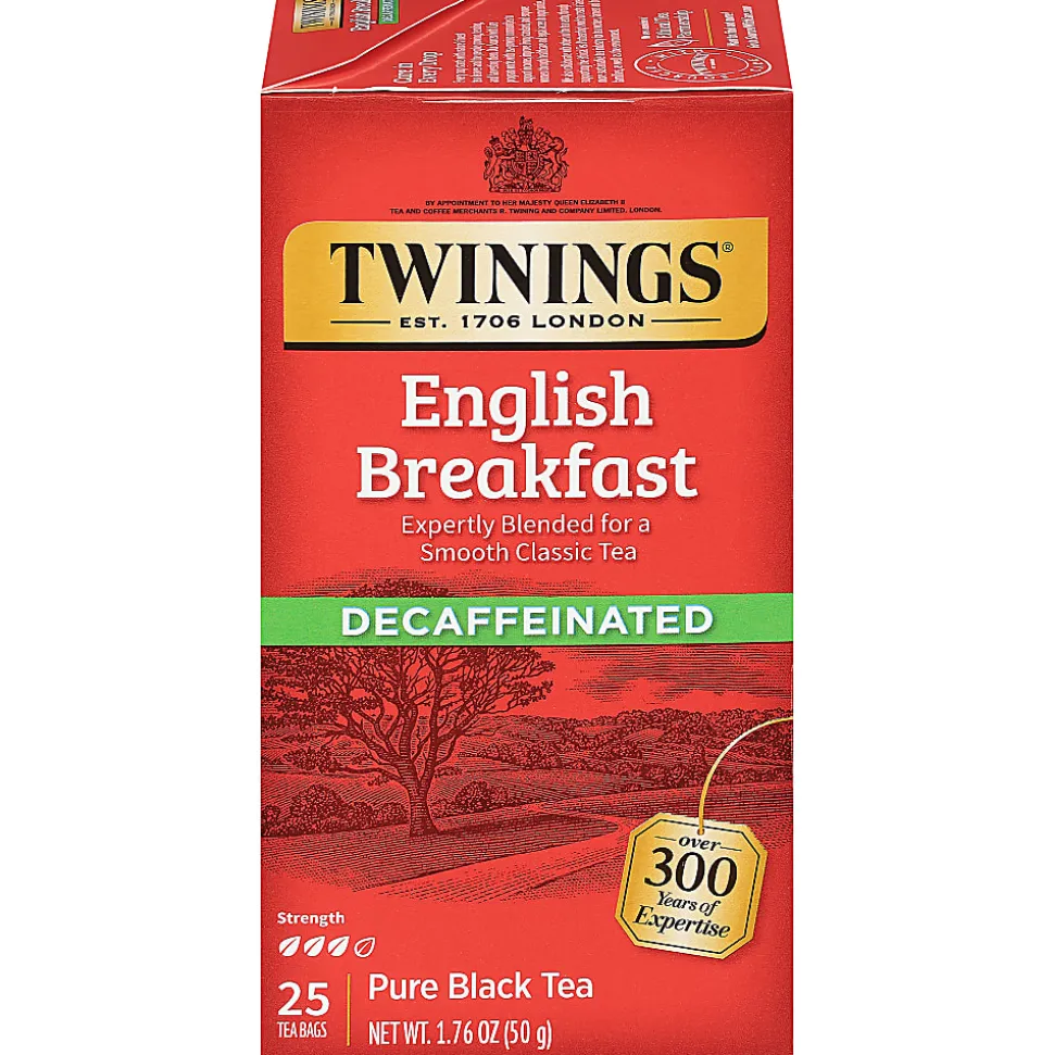 Twinings® English Breakfast Decaf Tea Bags, 25/Box