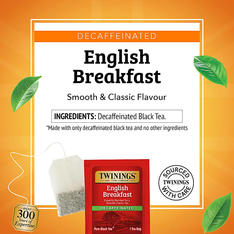 Twinings® English Breakfast Decaf Tea Bags, 25/Box