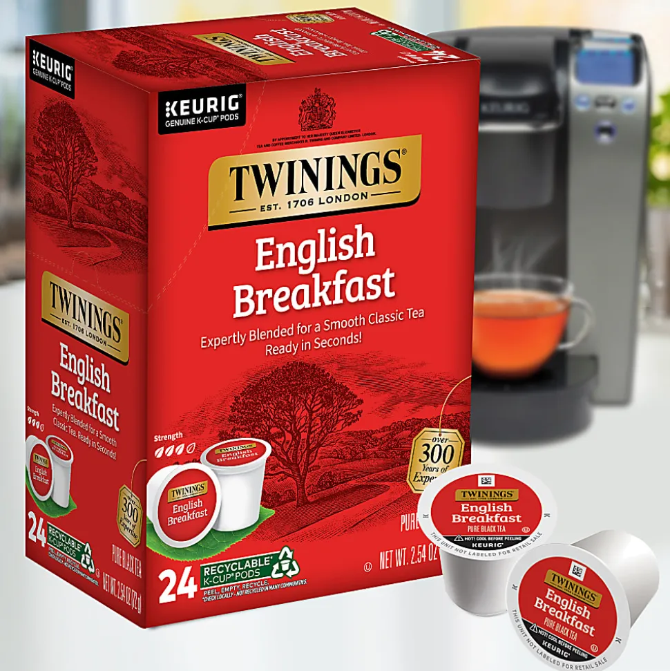 Twinings® English Breakfast Tea, Keurig® K-Cup® Pods, 24/Box