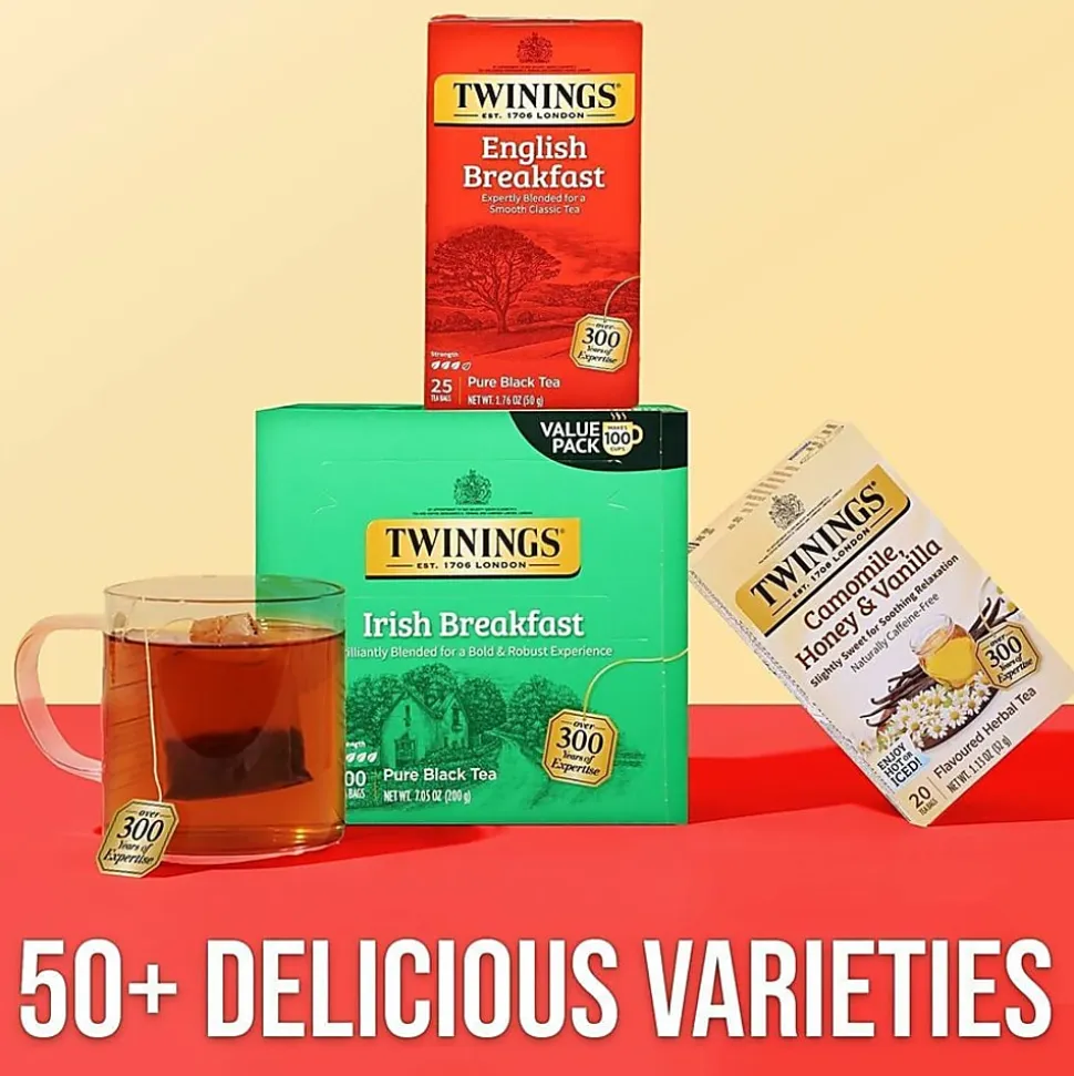 Twinings® English Breakfast Tea Bags, 25/Box