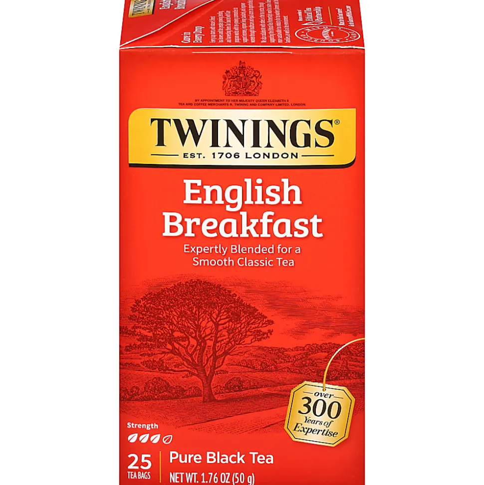 Twinings® English Breakfast Tea Bags, 25/Box