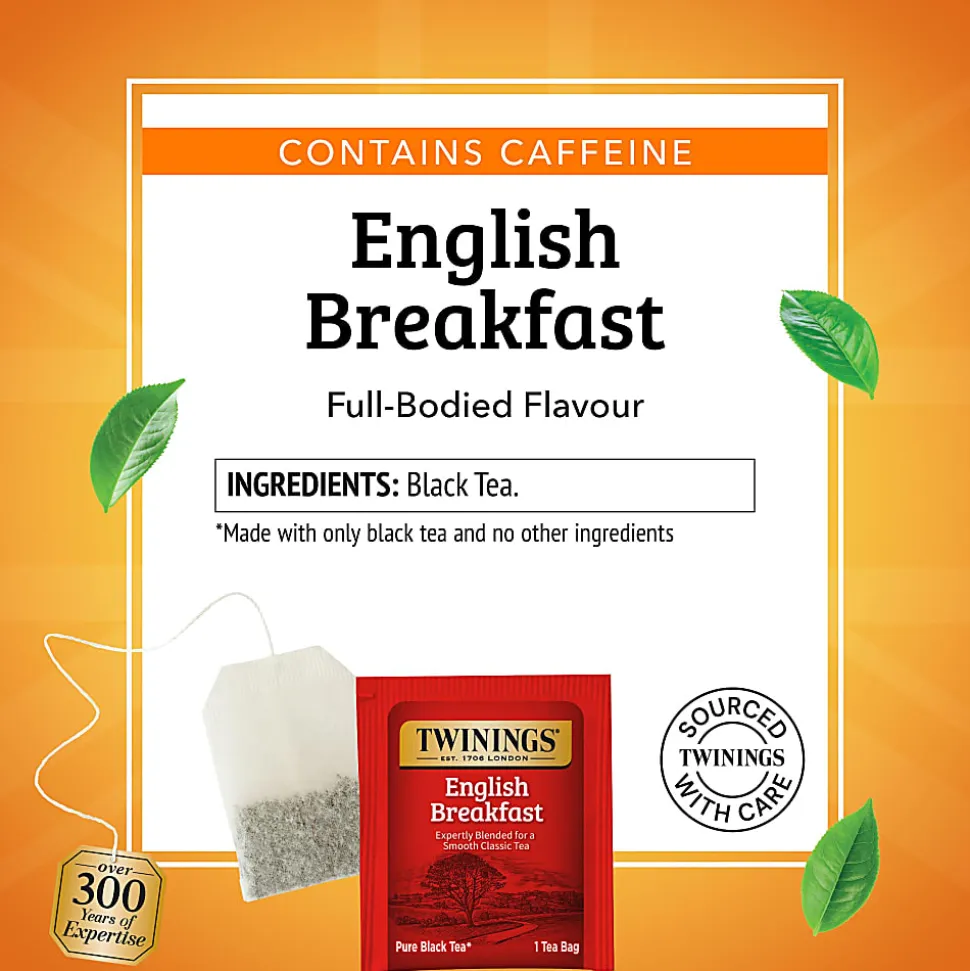 Twinings® English Breakfast Tea Bags, 25/Box