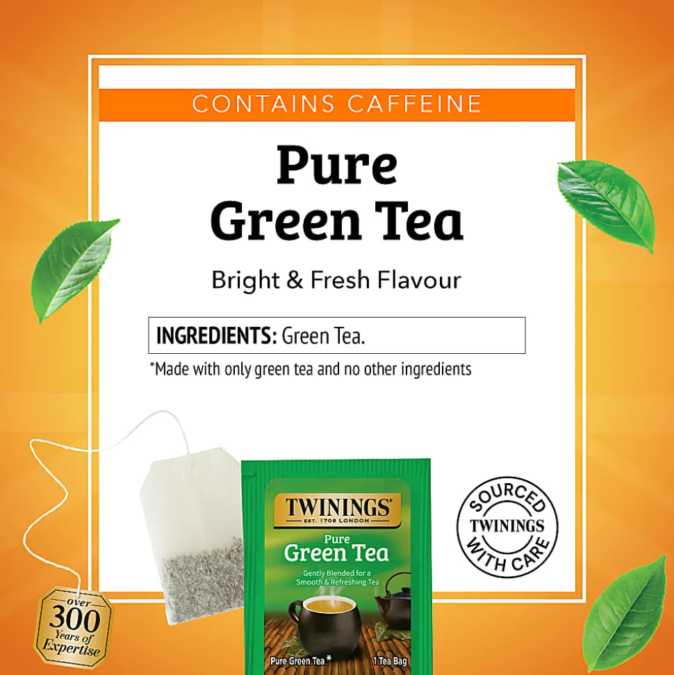 Twinings® Green Tea Bags, 2 Oz, 25/Box