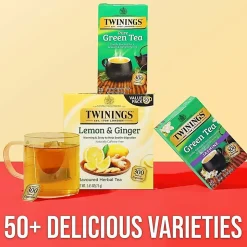 Twinings® Green Tea Bags, 2 Oz, 25/Box