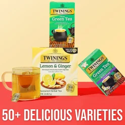 Twinings® Green Tea Bags, 2 Oz, 25/Box