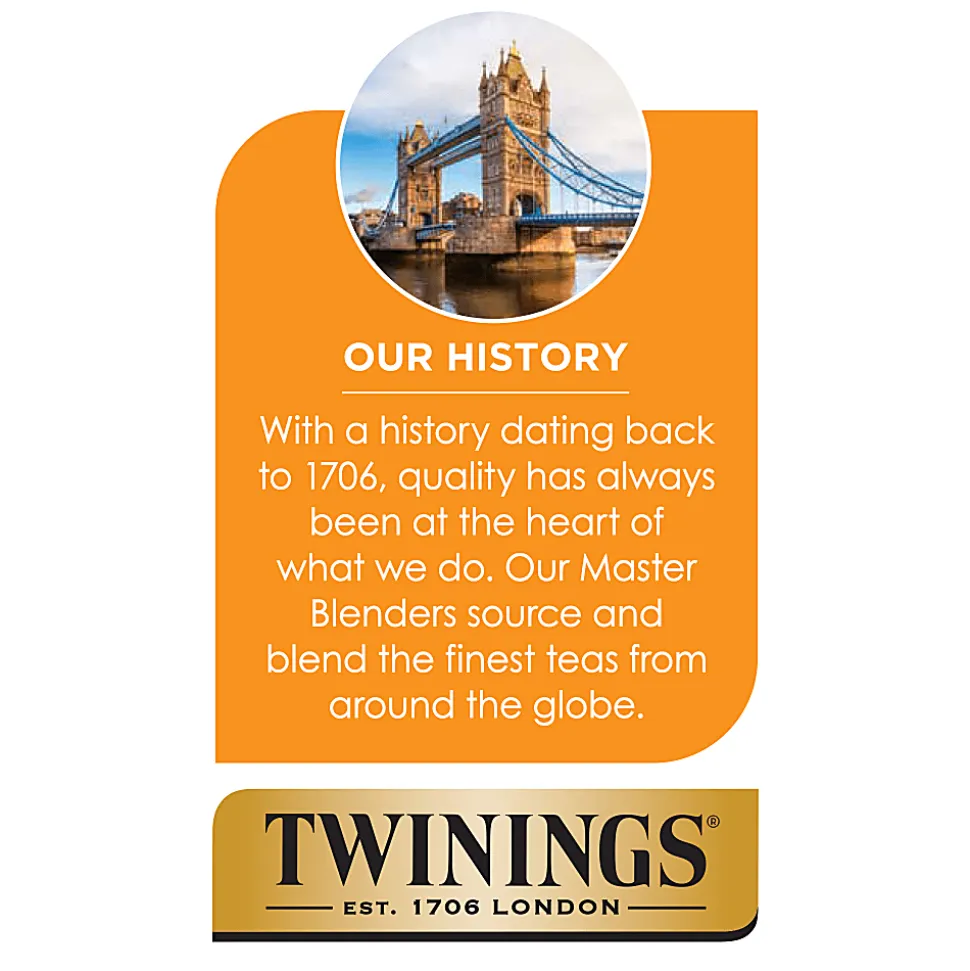 Twinings® Lemon & Ginger Herbal Tea Bags, 25/Box