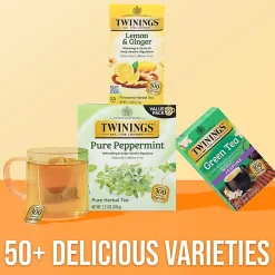 Twinings® Lemon & Ginger Herbal Tea Bags, 25/Box