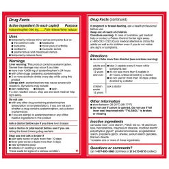 TYLENOL® Extra Strength Caplets, Fever Reducer and Pain Reliever, 500 mg, 2 Caplets Per Packet, Box Of 50 Packets