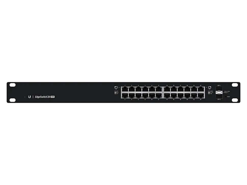 Ubiquiti EdgeSwitch 24 - Switch - L3 - managed - 24 x 10/100/1000 (PoE+) + 2 x Gigabit SFP - rack-mountable - PoE+
