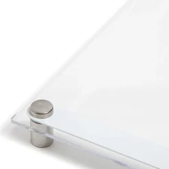 U Brands® Acrylic Dry-Erase Board With Magnetic Bulletin Bar, 16” x 16”, Clear