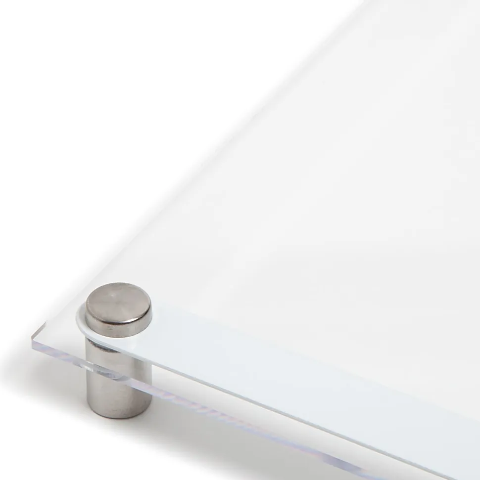 U Brands® Acrylic Dry-Erase Board With Magnetic Bulletin Bar, 16” x 16”, Clear