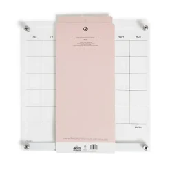 U Brands® Acrylic Monthly Calendar Dry-Erase Board With Magnetic Bulletin Bar, 16” x 16”, Clear