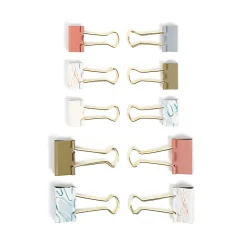 U Brands® Binder Clip Set, Assorted Sizes, Set in Stone, Set Of 24 Clips
