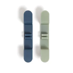 U Brands Cable Wrap Cord Organizer Hooks, Blue/Green, Set Of 2 Hooks