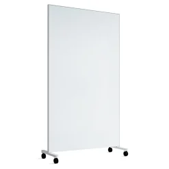 U Brands Double Sided Magnetic Glass Dry-Erase Mobile Floor Easel, 72