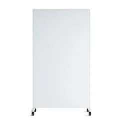 U Brands Double Sided Magnetic Glass Dry-Erase Mobile Floor Easel, 72