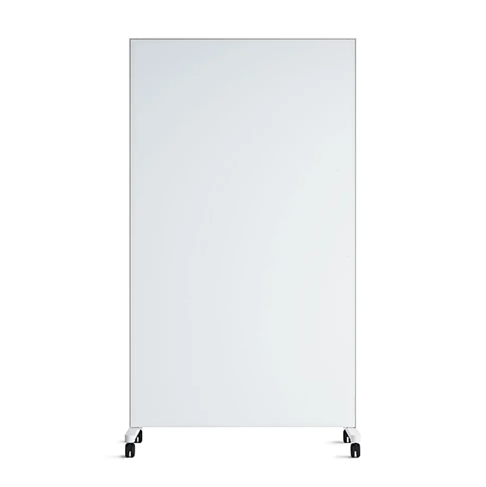 U Brands Double Sided Magnetic Glass Dry-Erase Mobile Floor Easel, 72" X 42, Actual Size 72" X 40" (4777U00-01)