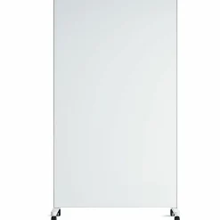 U Brands Double Sided Magnetic Glass Dry-Erase Mobile Floor Easel, 72