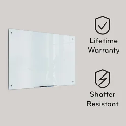 U Brands® Glass Non-Magnetic Dry-Erase Board, 36