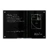 U Brands® Glass Non-Magnetic Dry-Erase Board, 36" X 24", Black Surface, Frameless, Actual Size 35" X 23" (170U00-01)