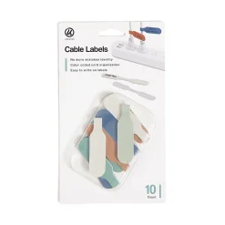 U Brands® Hook-and-Loop Cable Organizer Cord Labels, Multicolor, Set Of 10 Labels