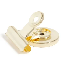 U Brands® Magnetic Bulldog Clips, Gold, Set Of 3 Clips