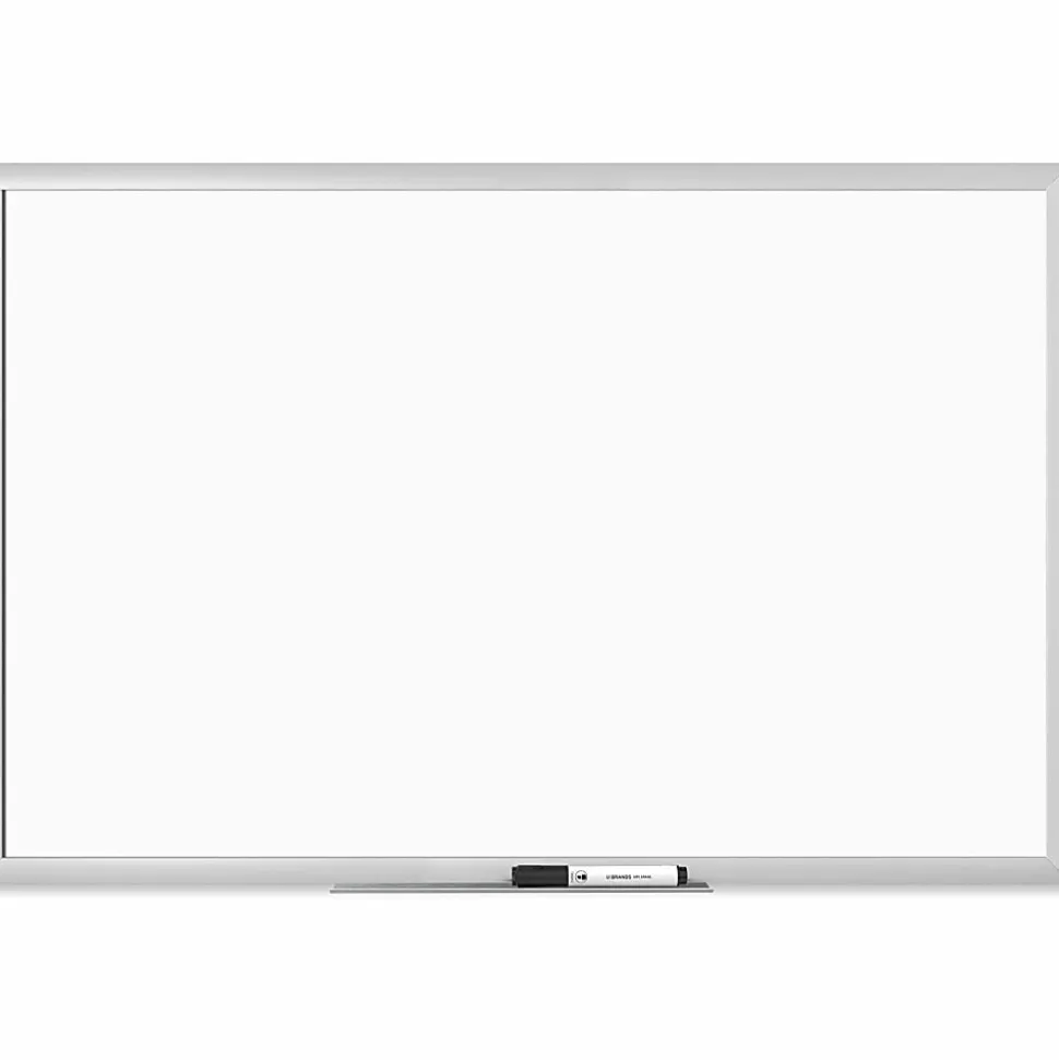 U Brands Magnetic Dry-Erase Board, 36" X 24", Silver Aluminum Frame, Actual Size 35" X 23" (071U00-01)
