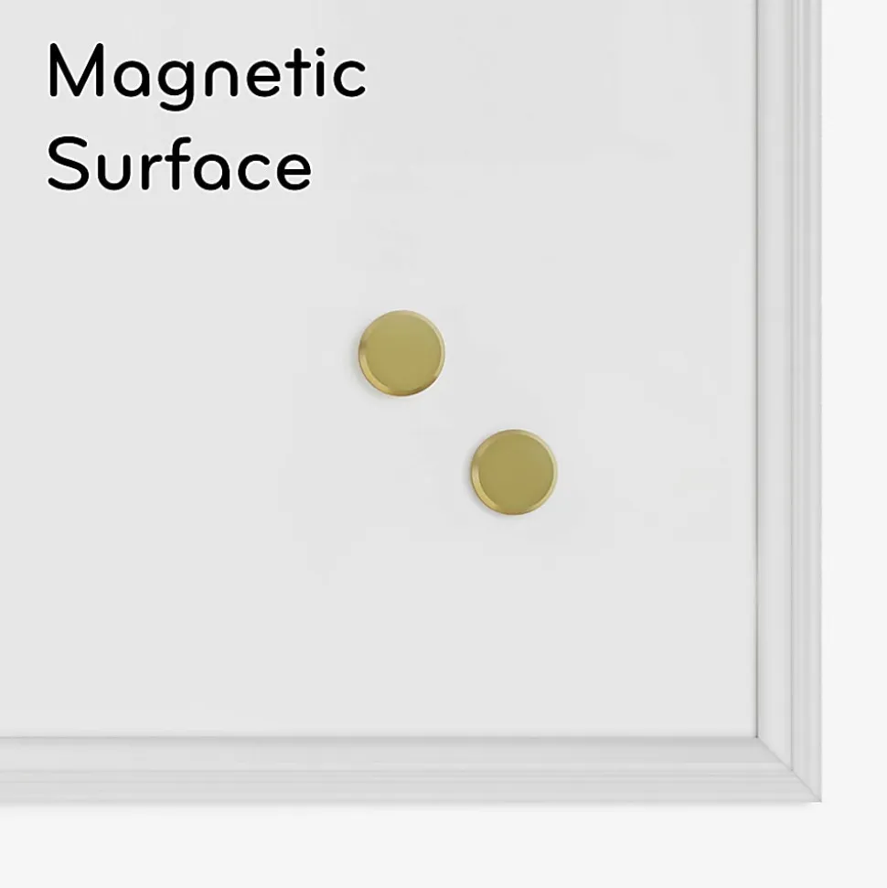 U Brands Magnetic Dry-Erase Board, 30" X 20", White Décor Frame (2071U00-01)