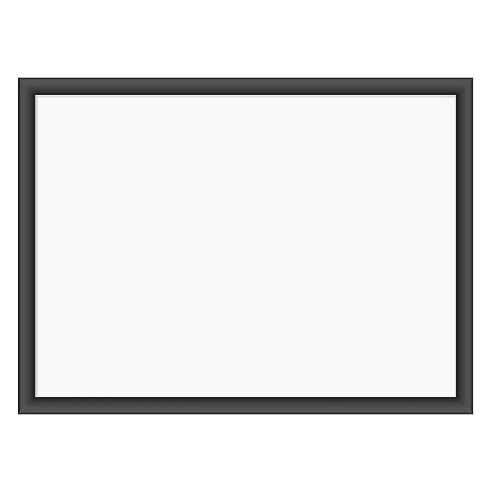 U Brands Magnetic Dry-Erase Board, 24" X 18", Black Wood Frame, Actual Size 23" X 17" (307U00-01)