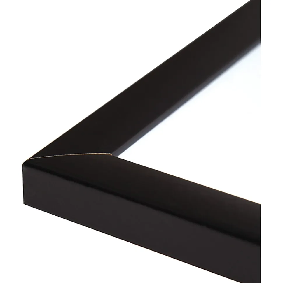 U Brands Magnetic Dry-Erase Board, 24" X 18", Black Wood Frame, Actual Size 23" X 17" (307U00-01)