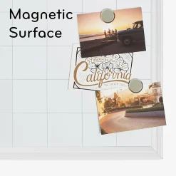 U Brands Magnetic Dry-Erase Monthly Calendar, 30" X 20", White Décor Frame (2075U00-01)