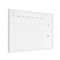 U Brands Magnetic Dry-Erase Monthly Calendar Board, 40