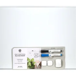 U BrandsĀ® Magnetic Dry-Erase Whiteboard, 16" x 20", Aluminum Frame With Silver Finish